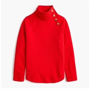 J. Crew Red Button-Accent Women's Sweatshirt